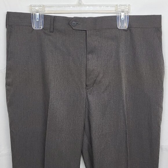 Louis Raphael Rosso Mens Dress Pants 38 X 29 Classic Wrinkle Free Easy Care Gray - Picture 2 of 15